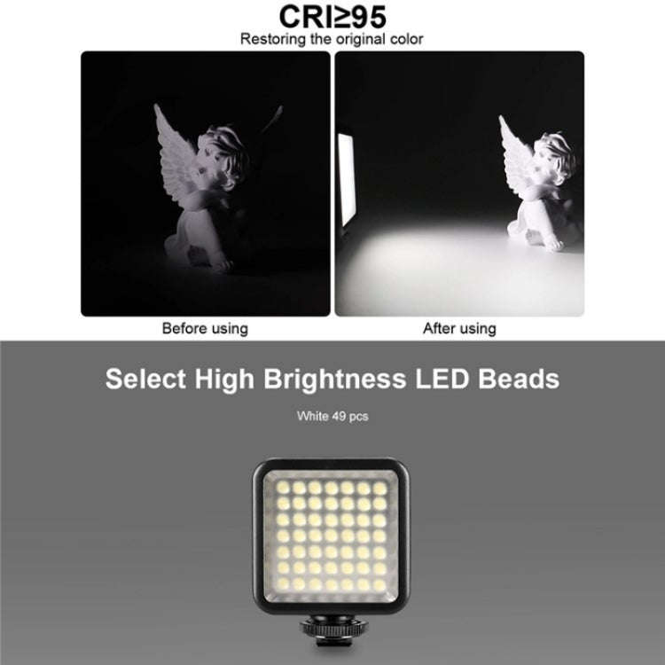 VLOGLITE W49 Photography Cell Phone Live Streaming Beauty Lights Mini Fill Light LED Camera Light