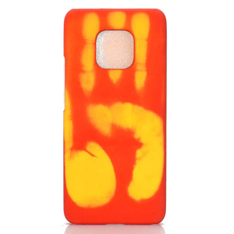 Paste Skin + PC Thermal Sensor Discoloration Case for Huawei Mate 20 Pro(Red yellow)