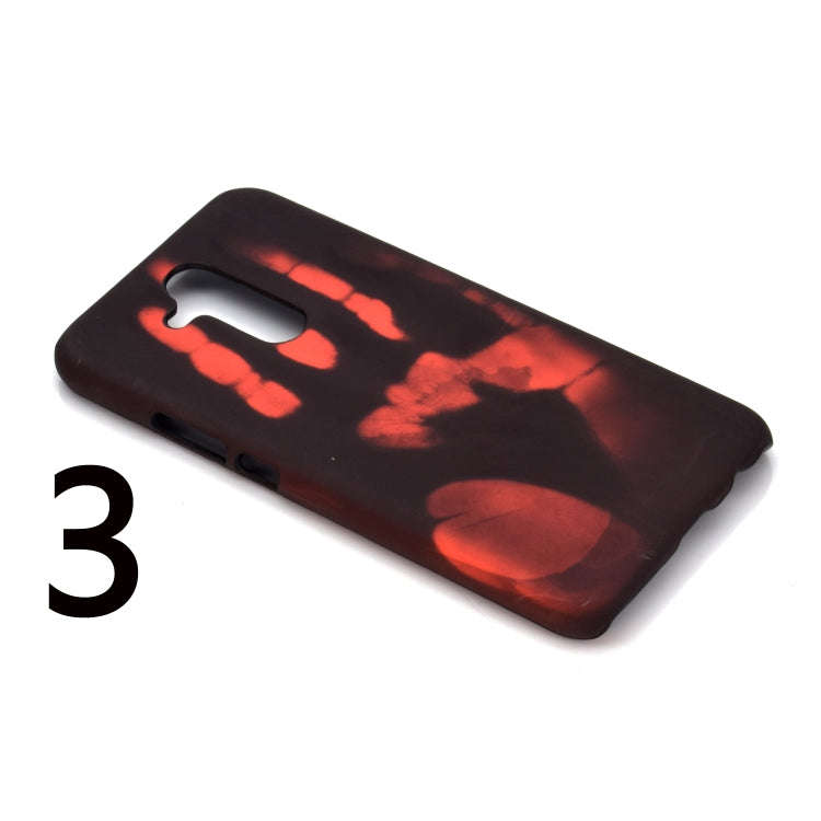 Paste Skin + PC Thermal Sensor Discoloration Case for Huawei Mate 20 Lite(Red yellow)