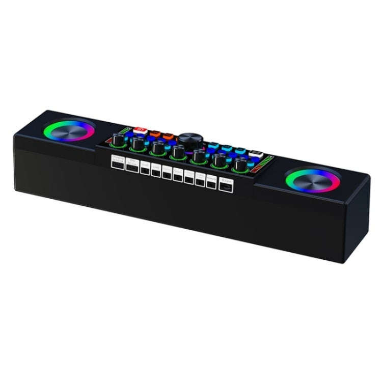 SY8 Live Sound Card All-in-one Machine Speaker Stereo Subwoofer With Mic(Black)