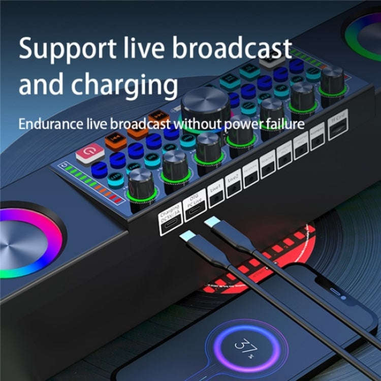SY8 Live Sound Card All-in-one Machine Speaker Stereo Subwoofer With Mic(White)