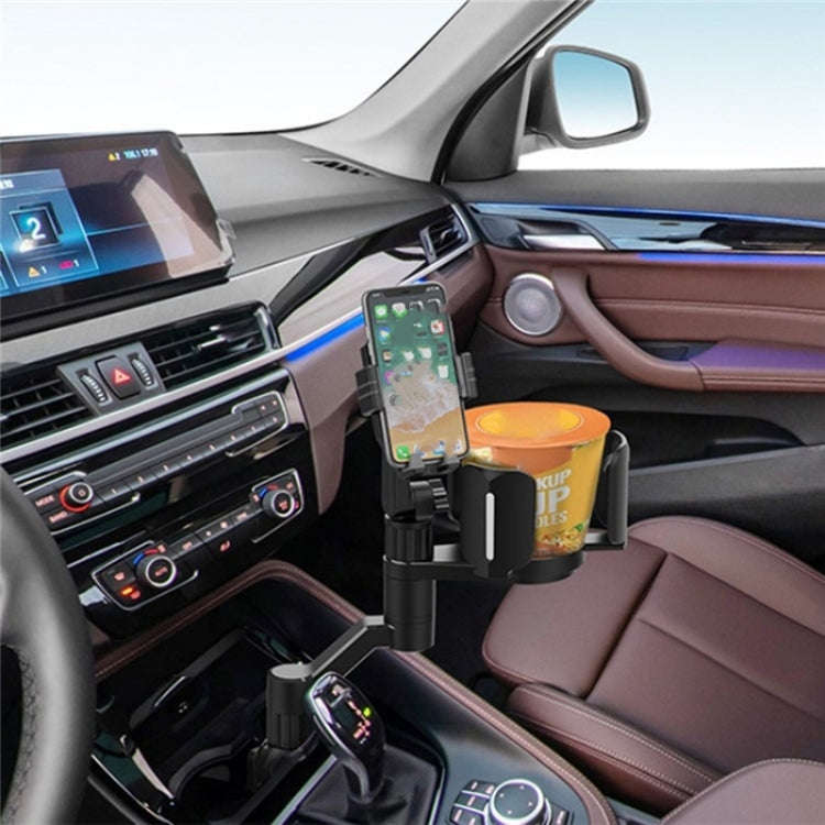 D08 With Adjustable Snack Cup Cup Holder Phone Mount For Car Phone Clamping Mount Holder(Grey)