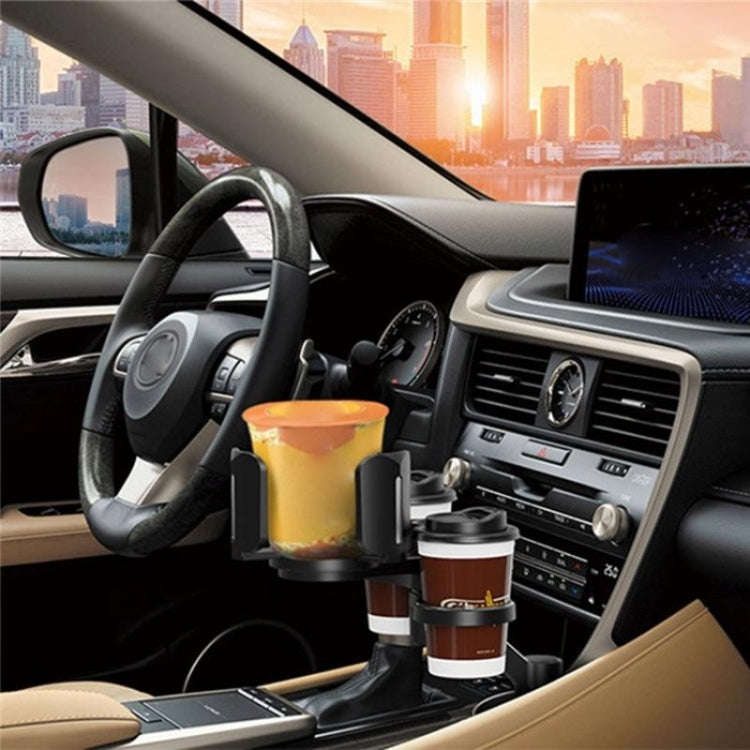 D03 For Drink Bottle Snack Car Cup Holder Expander Adjustable Dual Round Car Cup Holder