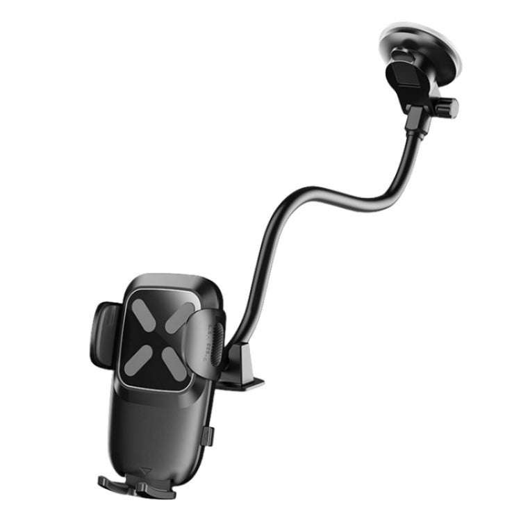 X034 Universal Truck Bus Dashboard Flexible Adjustable Windshield Suction Cup Car Phone Holder(Bl...