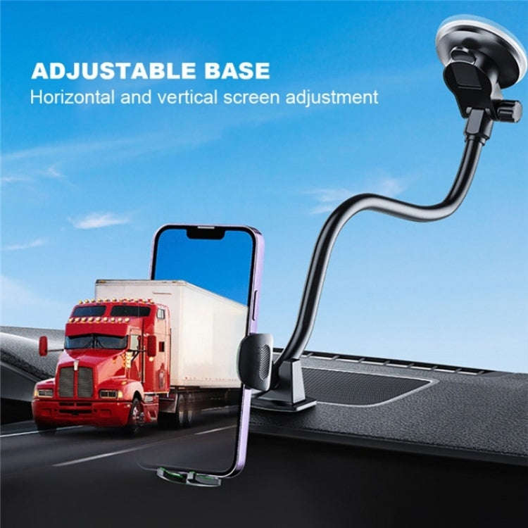 X034 Universal Truck Bus Dashboard Flexible Adjustable Windshield Suction Cup Car Phone Holder(Bl...