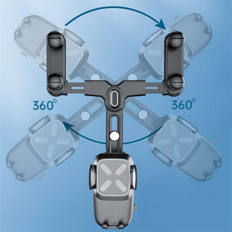 R010 Universal Vehicle Rearview Mirror Phone Holder Multifunctional Retractable Cell Phone Car Mo...