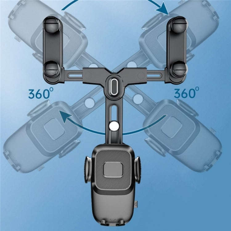 R009 Universal Vehicle Retractable Phone Clip Holder Car Rearview Mirror Cell Phone Mount(Green)