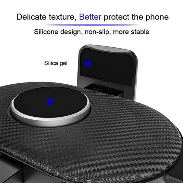 D40+105+K5 Carbon Fiber Texture Car Suction Cup Telescopic Arm Phone Holder Windshield Dashboard