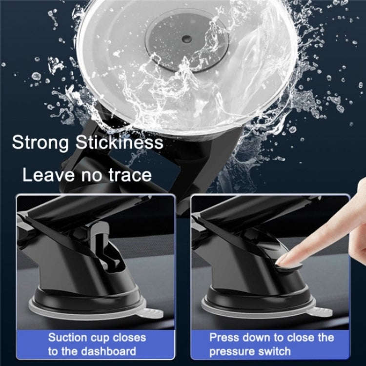 D40+105+K5 Carbon Fiber Texture Car Suction Cup Telescopic Arm Phone Holder Windshield Dashboard