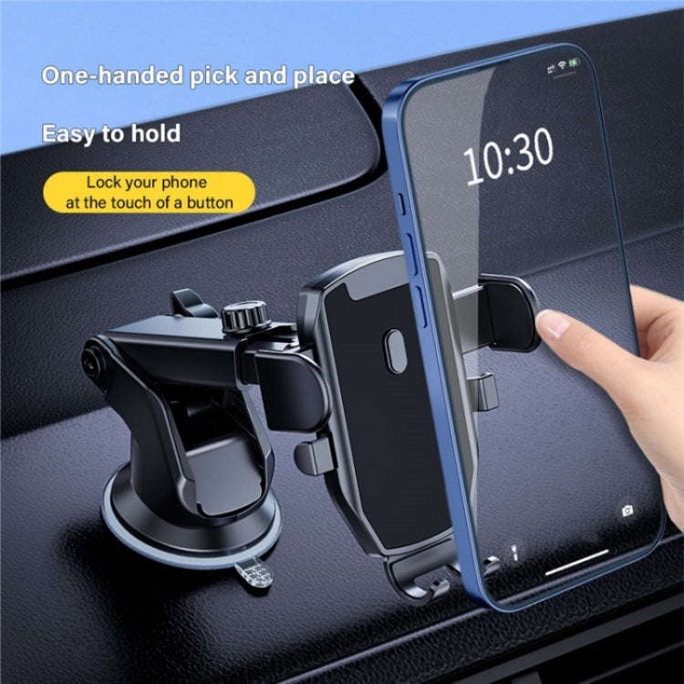 D46+101+K5 Universal Suction Cup Car Center Console Phone Mount Bracket With Telescopic Arm