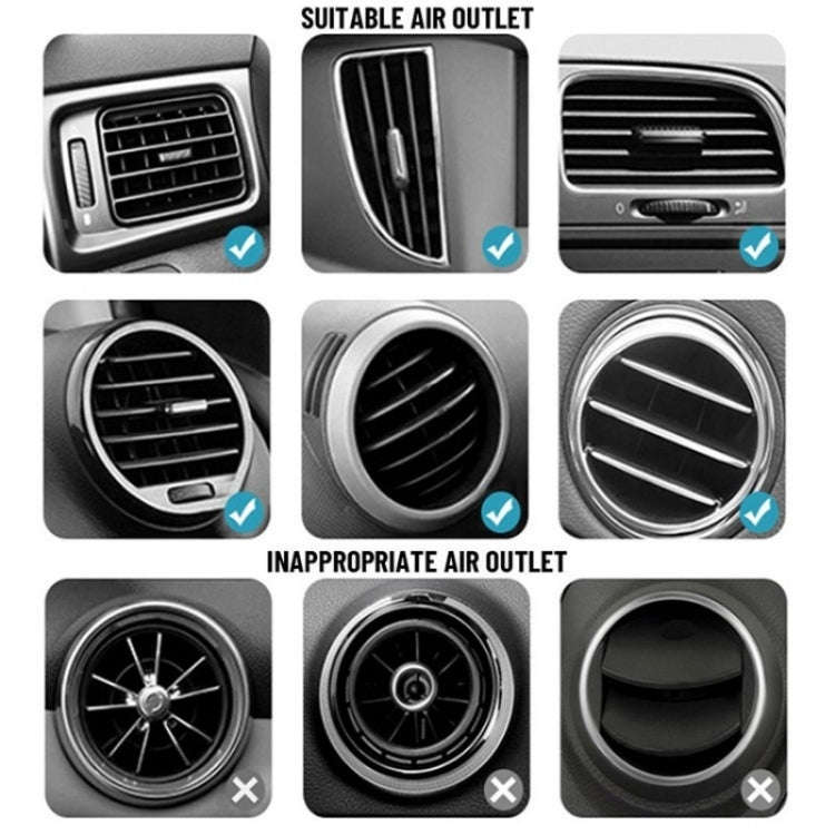 C18 With Air Vent Clip Car Adhesive Dashboard Mount Magnetic Phone Holder Bracket