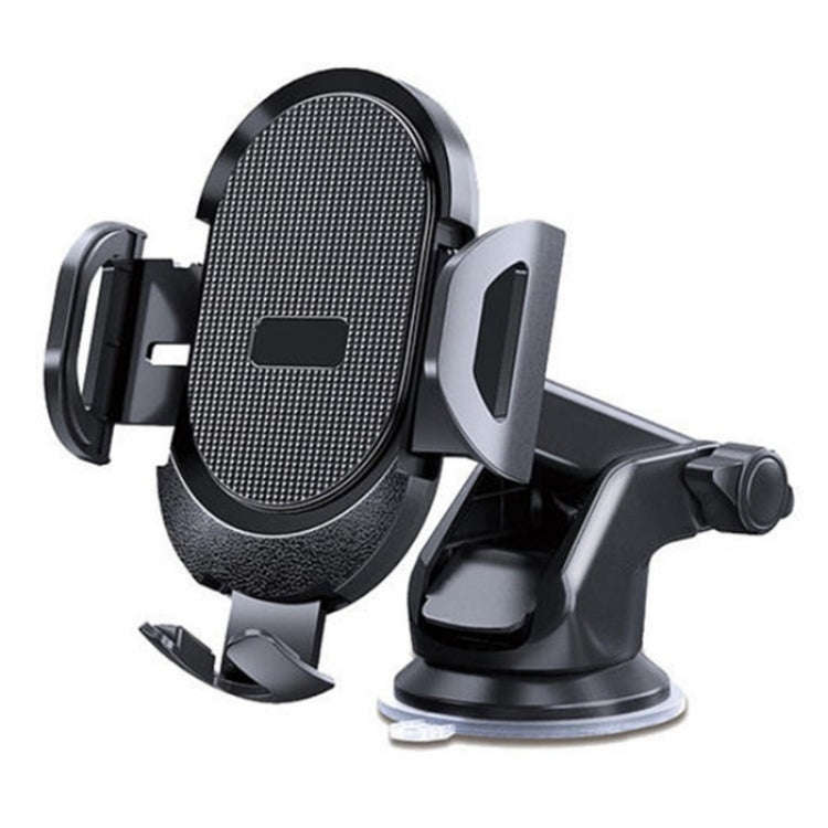 D33 With Air Vent Clip Suction Cup Base Gravity Sensing Car Phone Holder Bracket(Black)