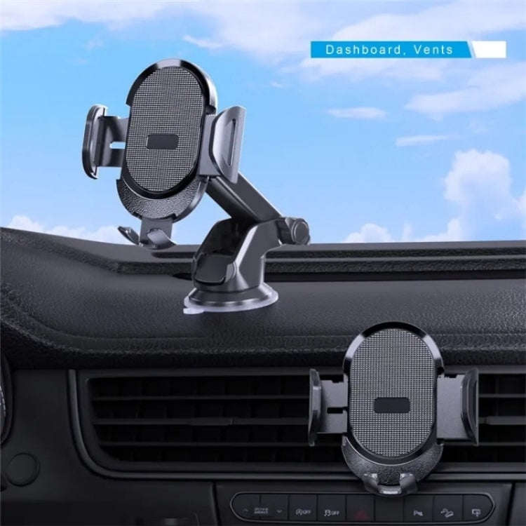 D33 With Air Vent Clip Suction Cup Base Gravity Sensing Car Phone Holder Bracket(Red)