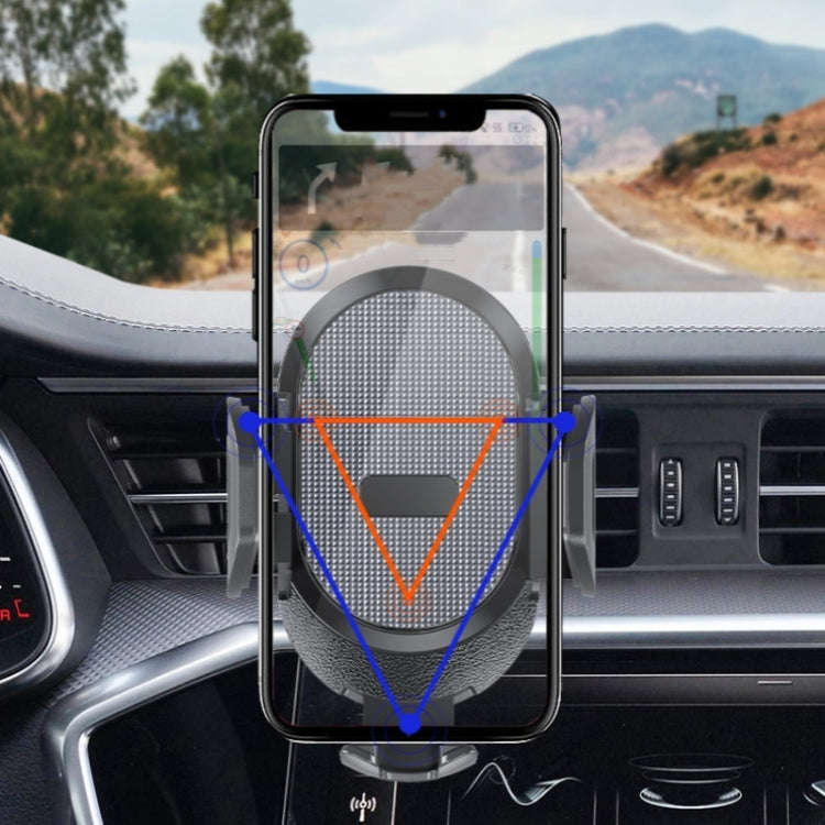 D33 With Air Vent Clip Suction Cup Base Gravity Sensing Car Phone Holder Bracket(Red)