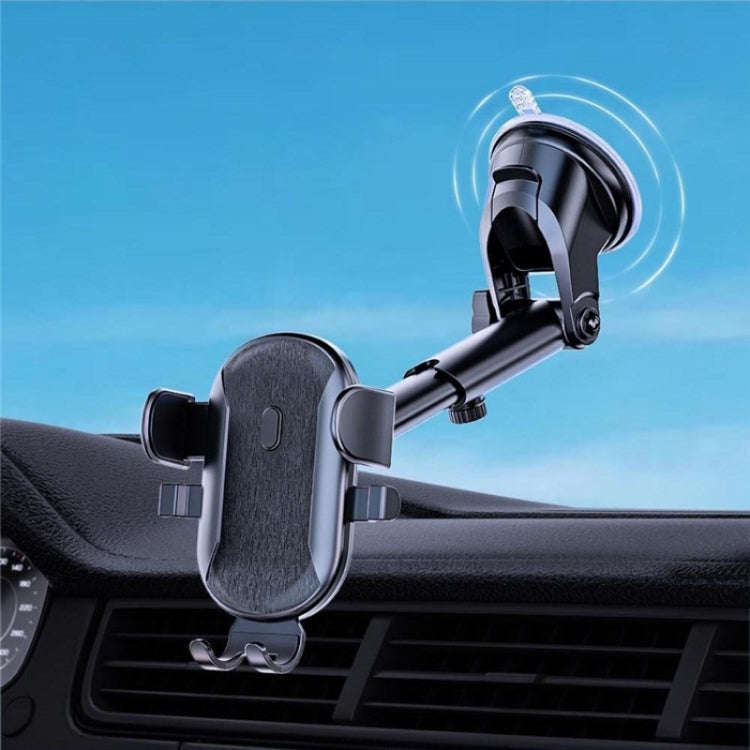 D48+105+K5 Brushed Pattern Car Dashboard Windshield Telescopic Suction Cup Air Vents Phone Mount