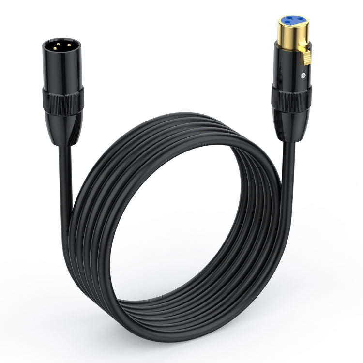 JUNSUNMAY XLR Male to Female Mic Cord 3 Pin Audio Cable Balanced Shielded Cable, Length:3m