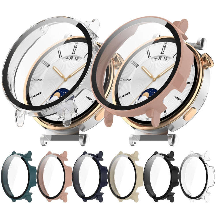 For Huawei Watch GT 4 41mm PC + Tempered Film Integrated Watch Protective Case(Black)