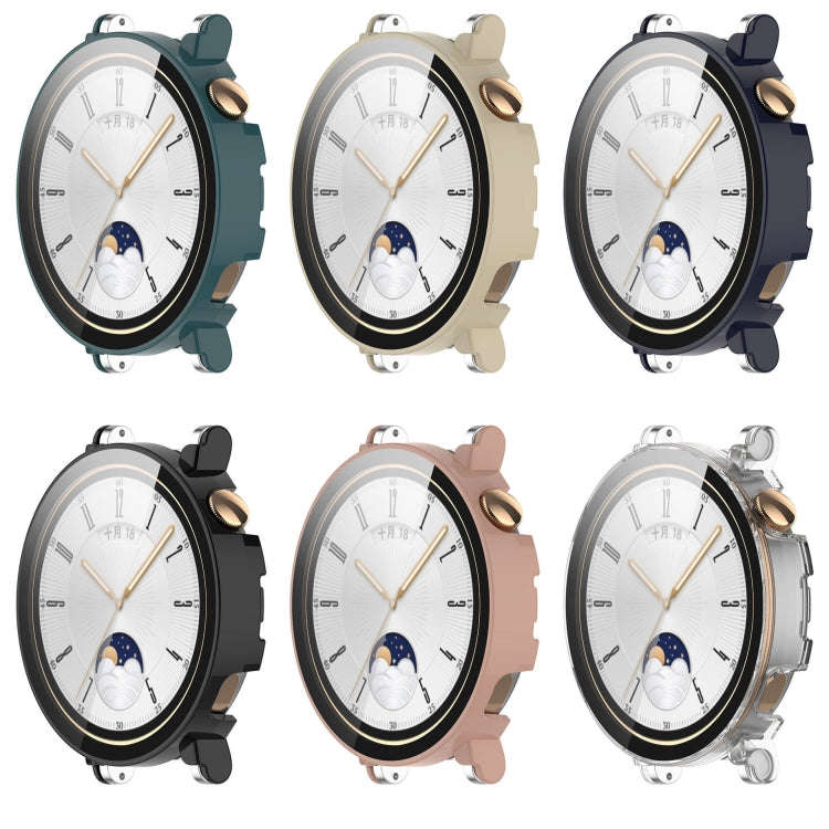 For Huawei Watch GT 4 41mm PC + Tempered Film Integrated Watch Protective Case(Blue)