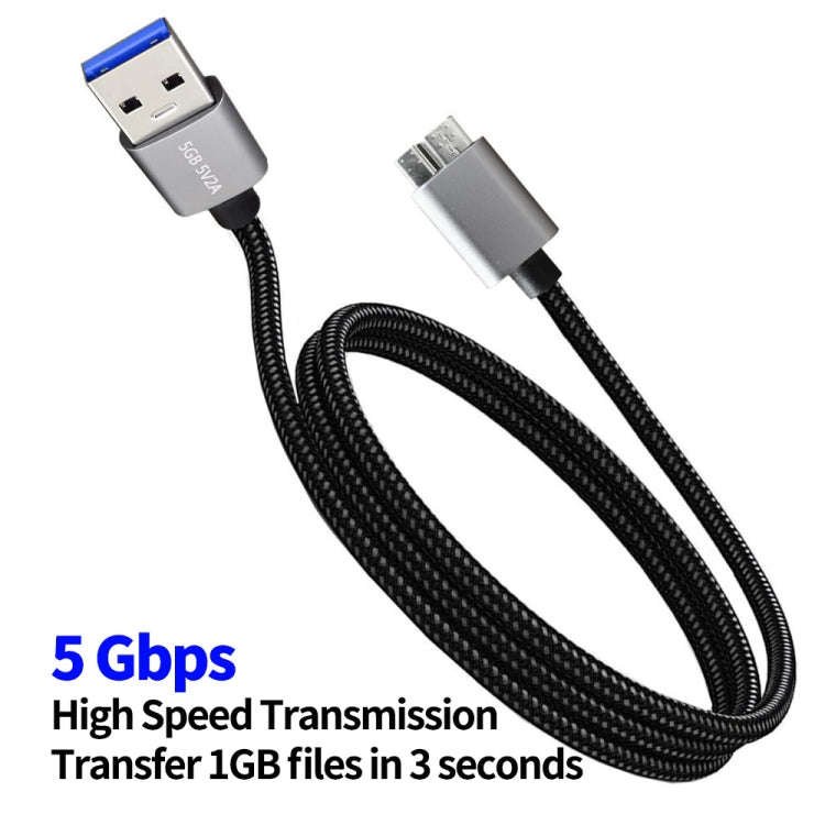 JUNSUNMAY USB 3.0 Male to Micro-B Cord Cable Compatible with Samsung Camera Hard Drive, Length:3m