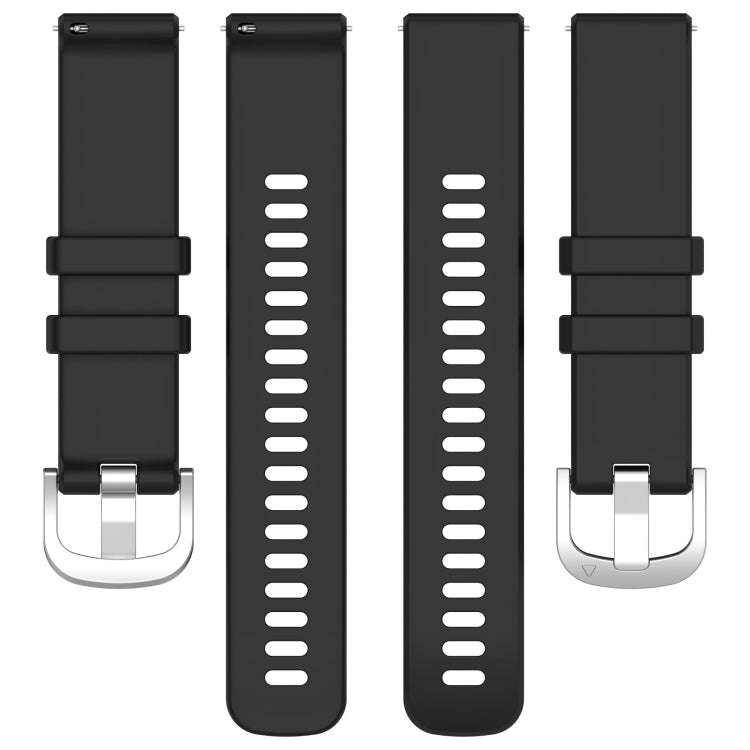 For Huawei Watch GT3 46mm 22mm Liquid Glossy Silver Buckle Silicone Watch Band(Orange)