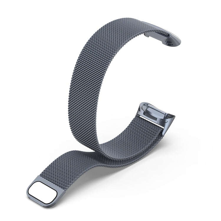For Fitbit Charge 6 Milan Magnetic Metal Steel Mesh Watch Band(Gray)