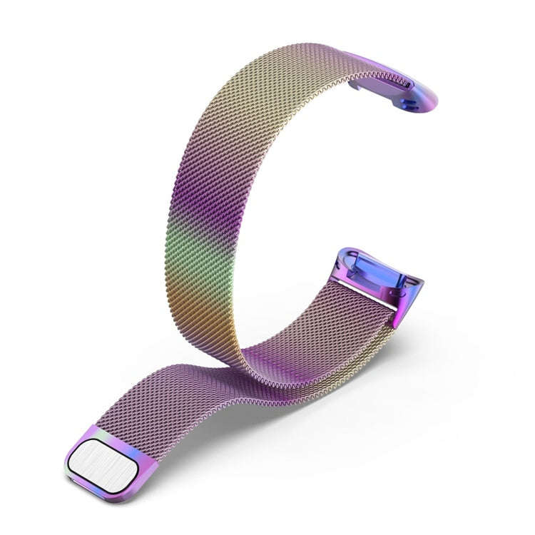 For Fitbit Charge 6 Milan Magnetic Metal Steel Mesh Watch Band(Colorful)