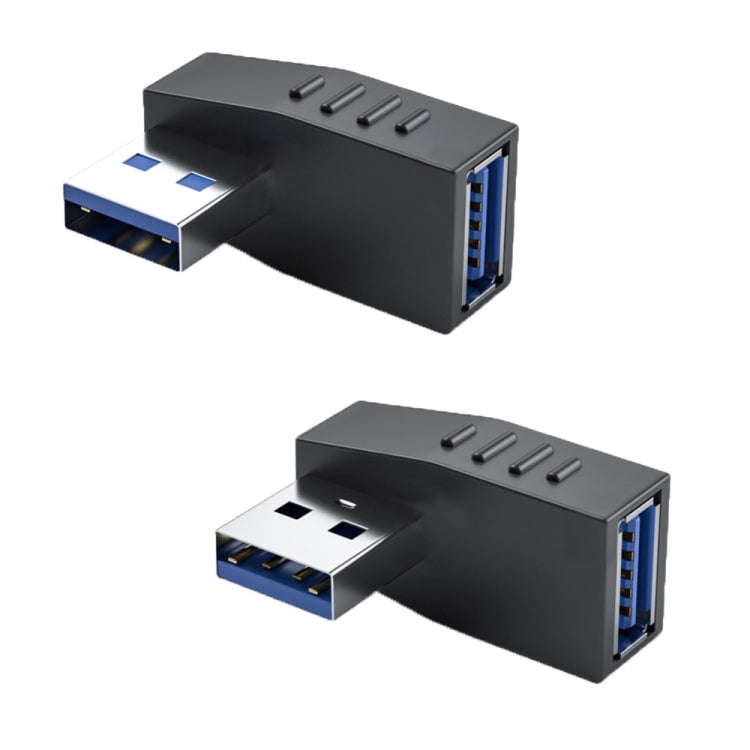 ENKAY USB 3.0 Adapter 90 Degree Angle Male to Female Combo Coupler Extender Connector, Angle:Hori...