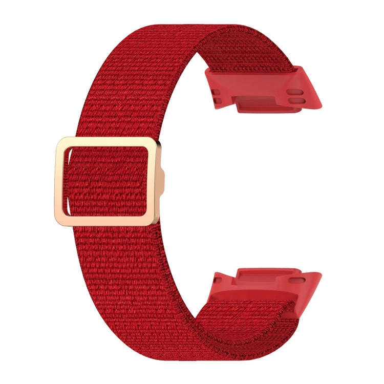 For Fitbit Charge 6 Elastic Nylon Braid Watch Band(Red)