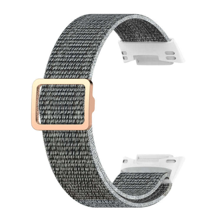 For Fitbit Charge 6 Elastic Nylon Braid Watch Band(Sea Shell)