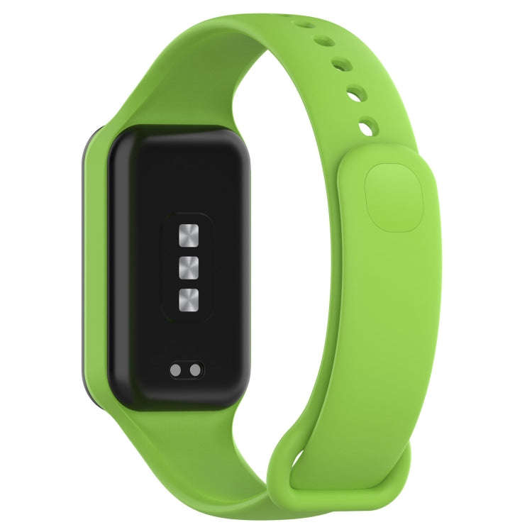 For Xiaomi Mi Band 8 Active Solid Color Integrated Silicone Watch Band(Green)