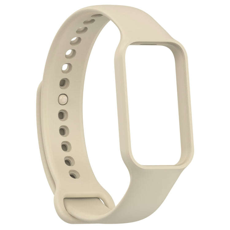 For Xiaomi Mi Band 8 Active Solid Color Integrated Silicone Watch Band(Stralight Color)