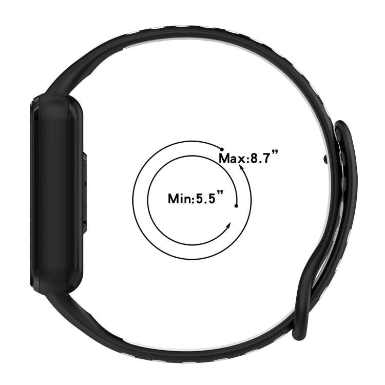 For Xiaomi Smart Band 8 Active Dual Color Breathable Sports Silicone Watch Band(Red White)