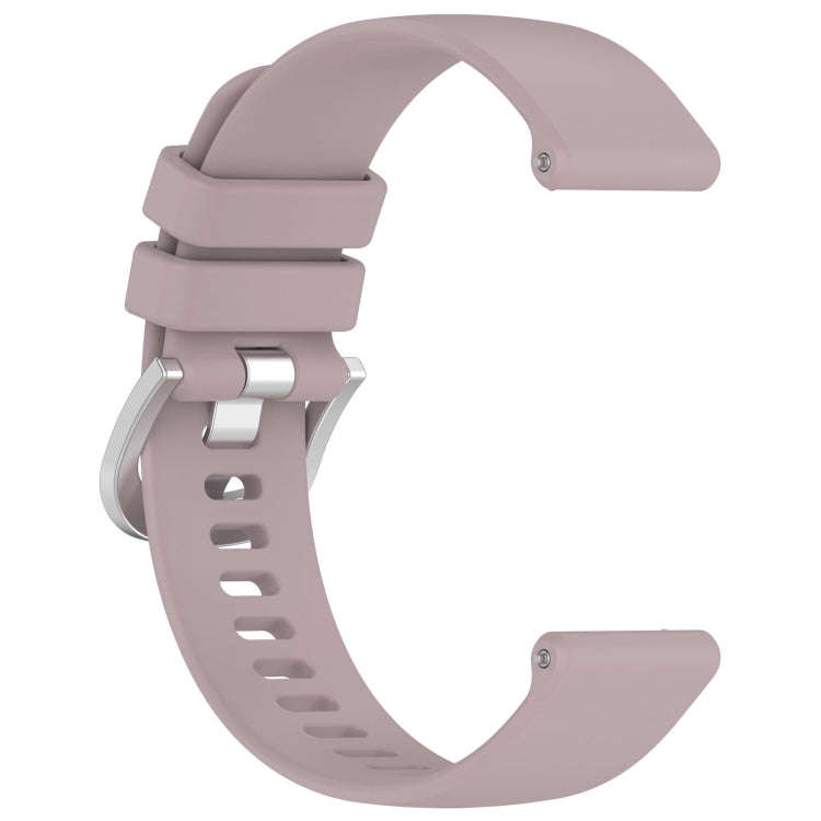 For Garmin Venu 2 Plus Liquid Glossy Silver Buckle Silicone Watch Band(Purple)
