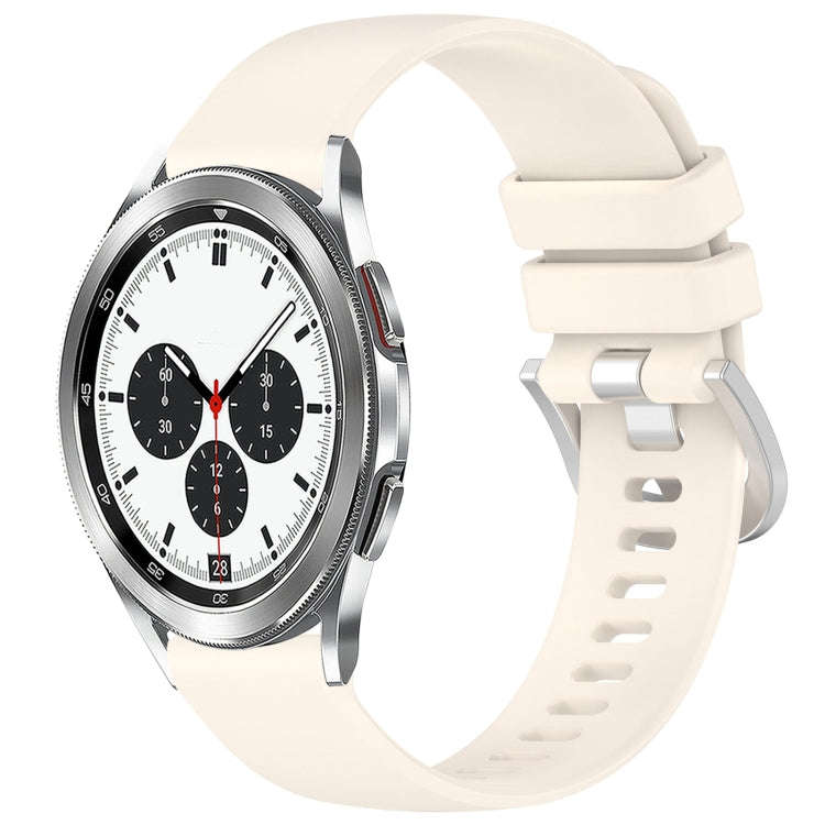 For Samsung Galaxy 4 / 4 Classic Liquid Glossy Silver Buckle Silicone Watch Band(Stralight)