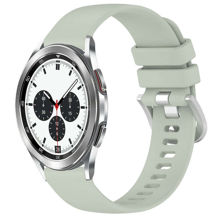 For Samsung Galaxy 4 / 4 Classic Liquid Glossy Silver Buckle Silicone Watch Band(Green)