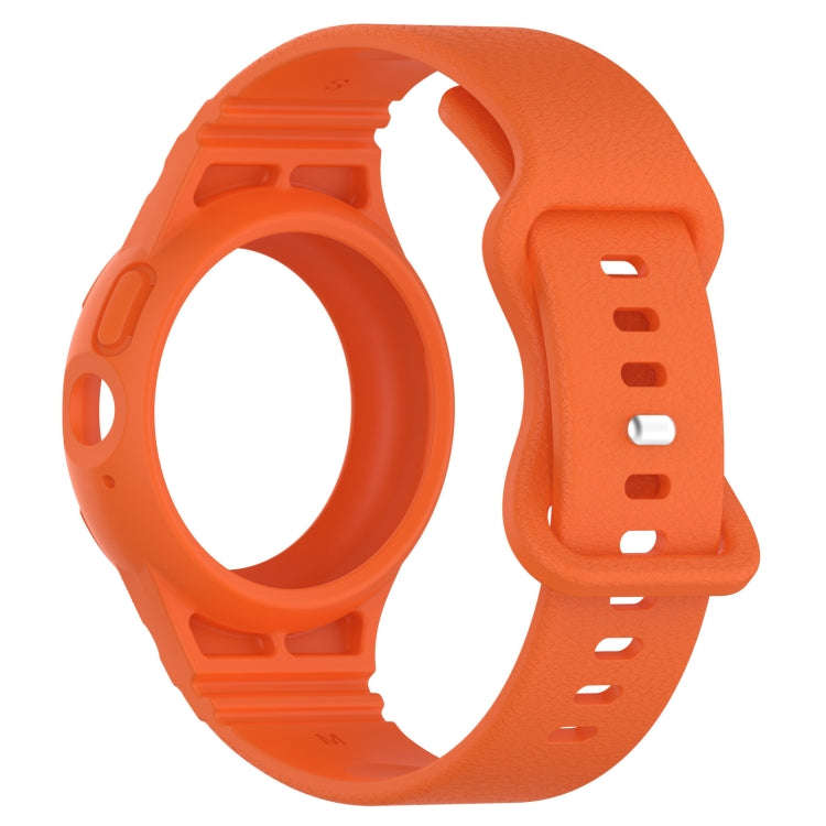 For Goolge  Pixel Watch 2 Leather Texture Silicone Integrated Watch Band(Orange)