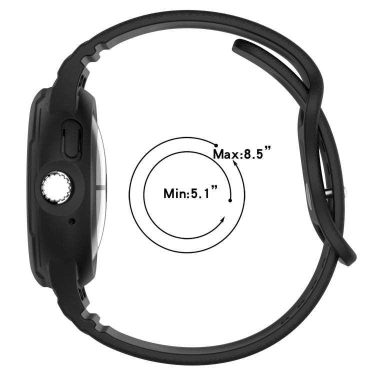 For Goolge  Pixel Watch 2 Leather Texture Silicone Integrated Watch Band(Starlight Color)