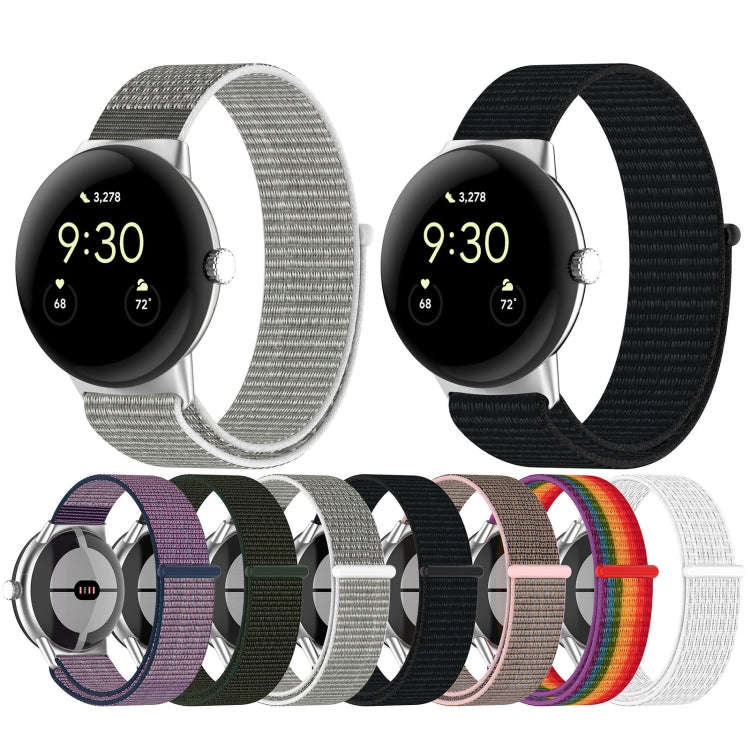 For Google Pixel Watch 2 Nylon Braided Watch Band(Colorful)