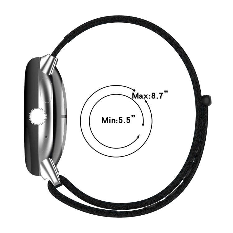 For Google Pixel Watch 2 Nylon Braided Watch Band(White)