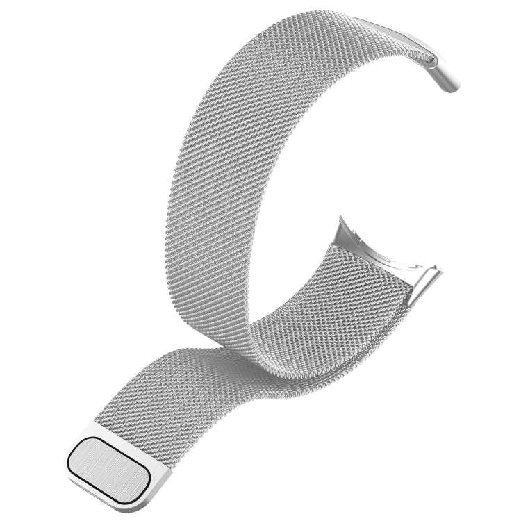 For Google Pixel Watch 2 Milan Magnetic Steel Mesh Watch Band(Silver)