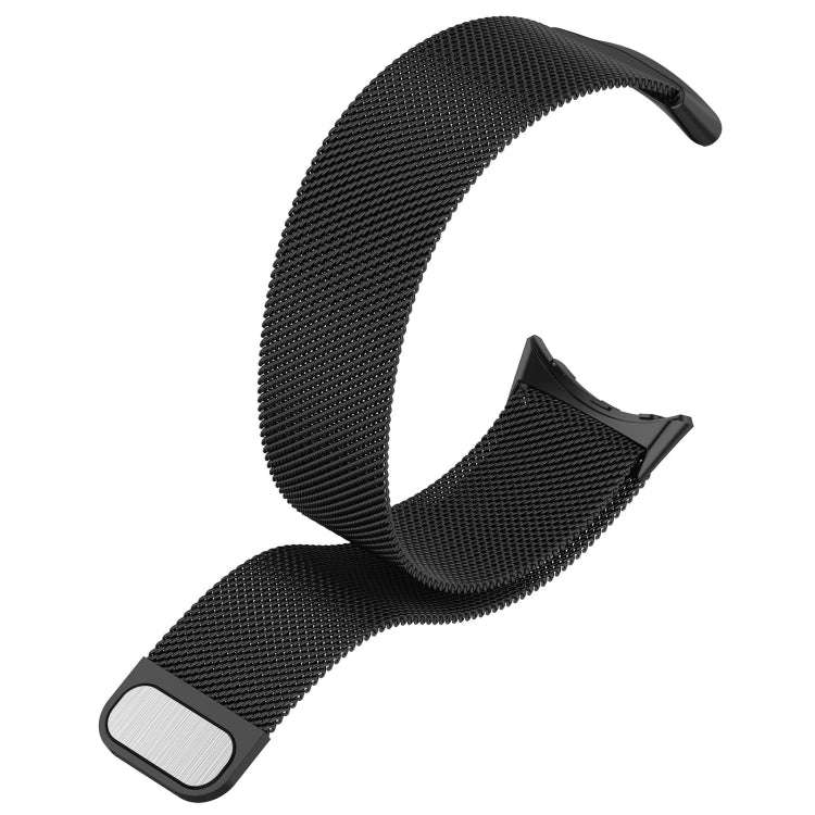 For Google Pixel Watch 2 Milan Magnetic Steel Mesh Watch Band(Black)