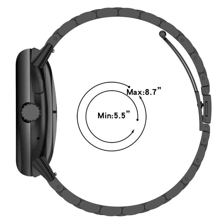 For Google Pixel Watch 2 Three Bead Stainless Steel Metal Watch Band(Silver)