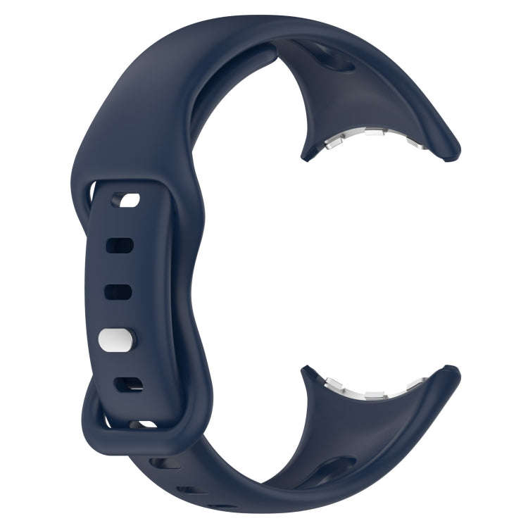For Google Pixel Watch 2 Small Waist Butterfly Buckle Silicone Watch Band(Midnight Blue)