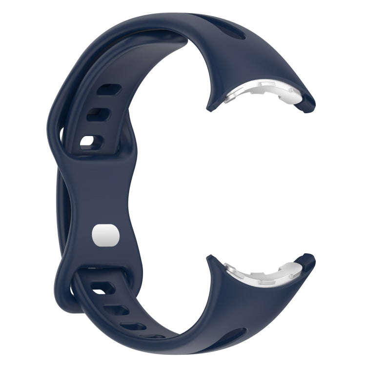 For Google Pixel Watch 2 Small Waist Butterfly Buckle Silicone Watch Band(Midnight Blue)