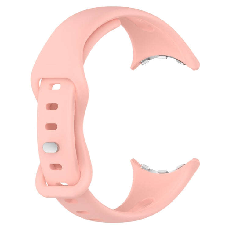 For Google Pixel Watch 2 Small Waist Butterfly Buckle Silicone Watch Band(Pink)