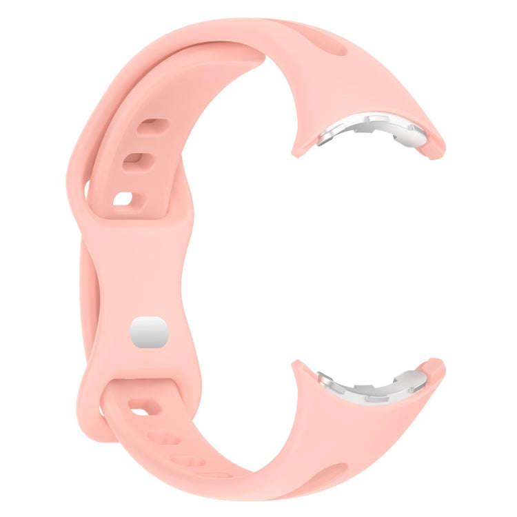 For Google Pixel Watch 2 Small Waist Butterfly Buckle Silicone Watch Band(Pink)