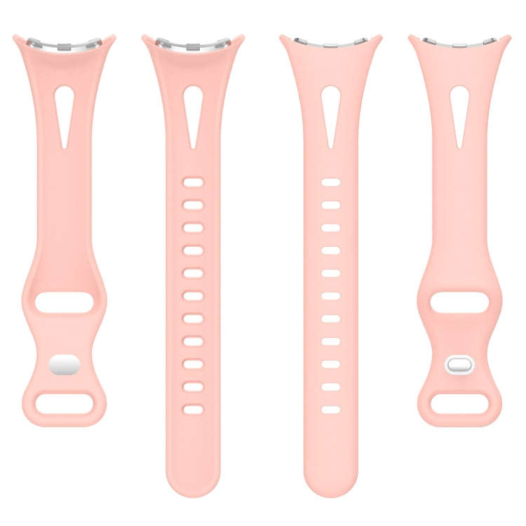 For Google Pixel Watch 2 Small Waist Butterfly Buckle Silicone Watch Band(Pink)
