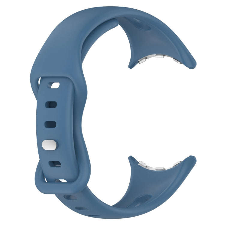 For Google Pixel Watch 2 Small Waist Butterfly Buckle Silicone Watch Band(Blue)