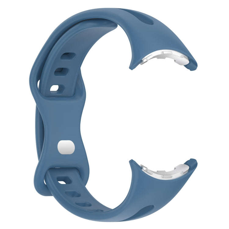 For Google Pixel Watch 2 Small Waist Butterfly Buckle Silicone Watch Band(Blue)