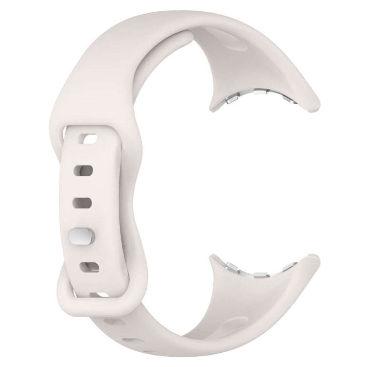 For Google Pixel Watch 2 Small Waist Butterfly Buckle Silicone Watch Band(Stralight Color)